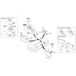 Дзеркало зовнішнє заднє праве 87621-1D400 Mobis