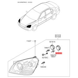 Кришка фари 92140-2G000 Mobis
