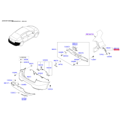 Кронштейн, буфер правый 86614-1W200 Mobis