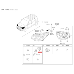 Кришка фари 92140-1W100 Mobis