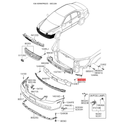 Кронштейн, буфер правый верхний 86552-2G000 Mobis