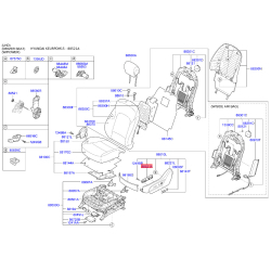Каркас сиденья левый 88540-2W100 Mobis