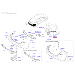 Кронштейн, буфер 86614-A7001 Mobis
