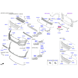 Кронштейн, буфер правий верхній 86552-D7000 Mobis