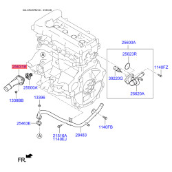 Корпус термостату 25631-2B053 Mobis