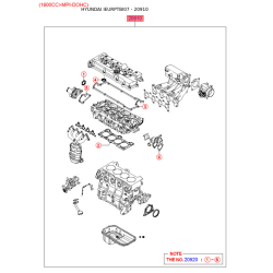 Комплект прокладок двигуна 20910-26L00 Mobis