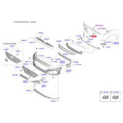 Кронштейн, буфер правий верхній 86556-F2000 Mobis