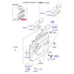 Блок кнопок стеклоподъёмника 93571-2B000 Mobis