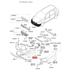 Кронштейн, буфер правый 86576-1D000 Mobis