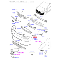 Кронштейн, буфер лівий верхній 86551-2L000 Mobis