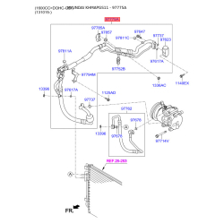 Трубопровід високого/низкого тиску, кондиціонер 97775-1R000 Mobis
