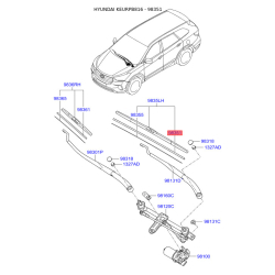 Щітка склоочисника 98351-2W100 Mobis