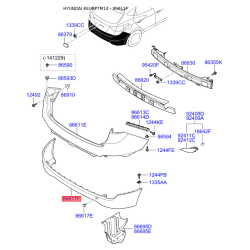 Бампер нижній 86690-2S010 Mobis