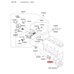 Прокладка, трубопровід охолоджую 25463-25000 Mobis