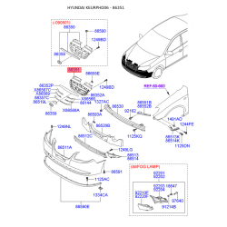 Решетка радиатора 86351-2H500 Mobis