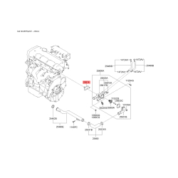 Прокладка термостата 25614-35510 Mobis