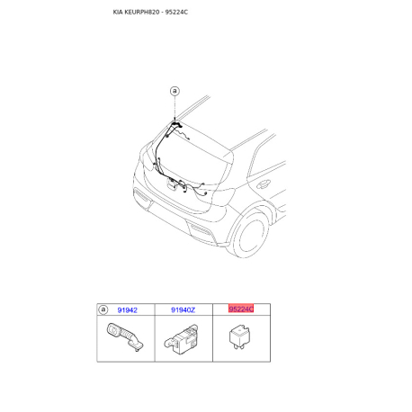 Реле, противоблокировочное устройство 95224-1M000 Mobis - 952241M000 - схема с каталога 95224C, KEURPH820 952241M000