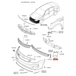 Воздуховод в бампере правый 86574-D4000 Mobis