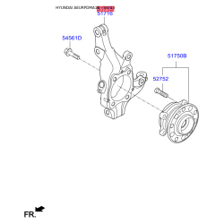 Поворотный кулак, подвеска колеса левый 51715-2W500 Mobis