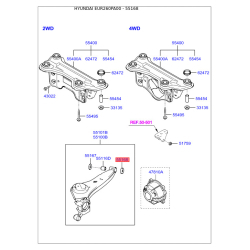 Шайба (пластина) сайлентблока заднього підрамника (задньої балки) 55168-26500 Mobis