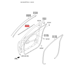 Облицювання / захисна накладка, двері праве 82220-2T000 Mobis