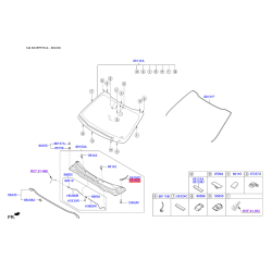 Молдинг (ущільнювач) лобового скла правий 86154-2T000 Mobis