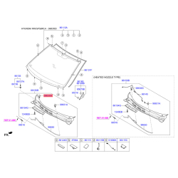 Накладка угловая наружного зеркала (на кузов) правая 98640-4L000 Mobis