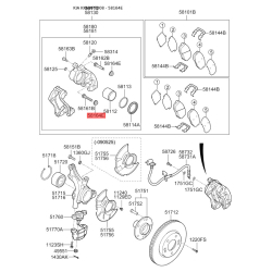 Чохол (пильник) направляючої супорта 58164-1G300 Mobis