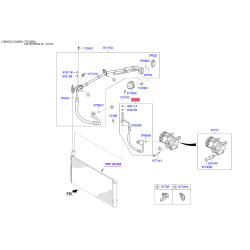 Трубопровод высокого / низкого давления, кондиционер 97762-D4000 Mobis