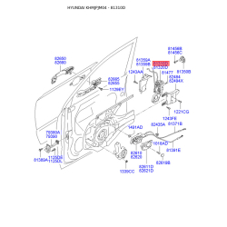 Електропривід замка двері лівий 81310-2E010 Mobis