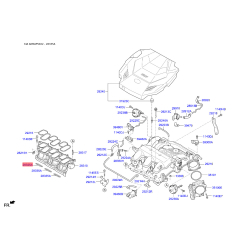 Прокладка, впускний/випускний колектор 28215-3CFA0 Mobis