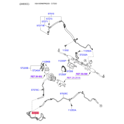 Гідравлічний шланг, кермо 57550-2G002 Mobis
