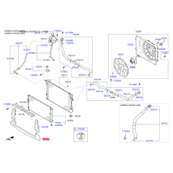 Облицовка / защитная накладка, облицовка радиатора 29150-D7500 Mobis