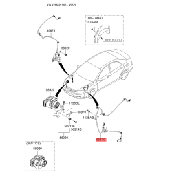 Датчик частоти обертання колеса (ABS) лівий 95670-2F000 Mobis