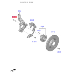 Болт передньої маточини 54561-2B100 Mobis