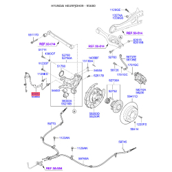 Датчик частоти обертання колеса (ABS) задній лівий 59910-2H300 Mobis