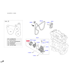Болт шкива 11405-08166K Mobis