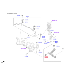 Сайлентблок рычага нижний 54551-E6100 Mobis