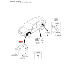 Обшивка (підкрилок), колісна ніша ліва 86811-1M000 Mobis