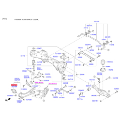 Сайлентблок заднього поздовжнього важеля лівий 55274-2W600 Mobis