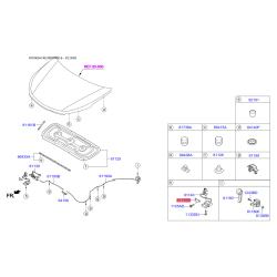 Замок капота 81150-2W000 Mobis