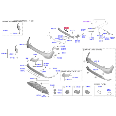 Антенна 95420-D3300 Mobis - 95420D3300 - схема с каталога 95420H, HEURP2D21 95420D3300