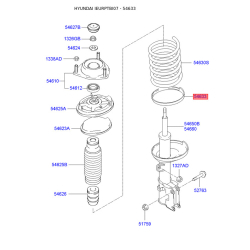 Прокладка передней пружины нижняя 54633-22001 Mobis