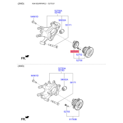 Датчик частоти обертання колеса (ABS) 52751-B8000 Mobis