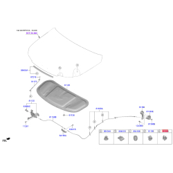 Упор капота і його кріплення 81174-A7000 Mobis