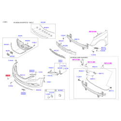 Облицювання / захисна накладка, буфер 86517-3S500 Mobis