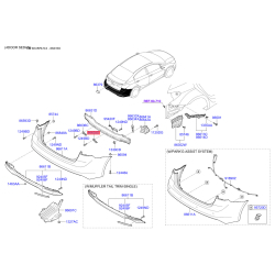 Кронштейн, буфер нижній 86635-A7000 Mobis