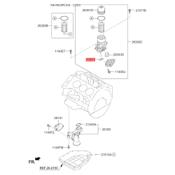 Прокладка корпус масляного фільтра 26343-3CAB1 Mobis
