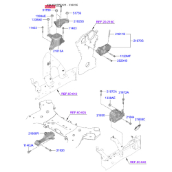 Болт кронштейна мотора 21821-3K556K Mobis