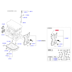 Уплотняющее кольцо вала, фланец АКПП 21472-25000 Mobis